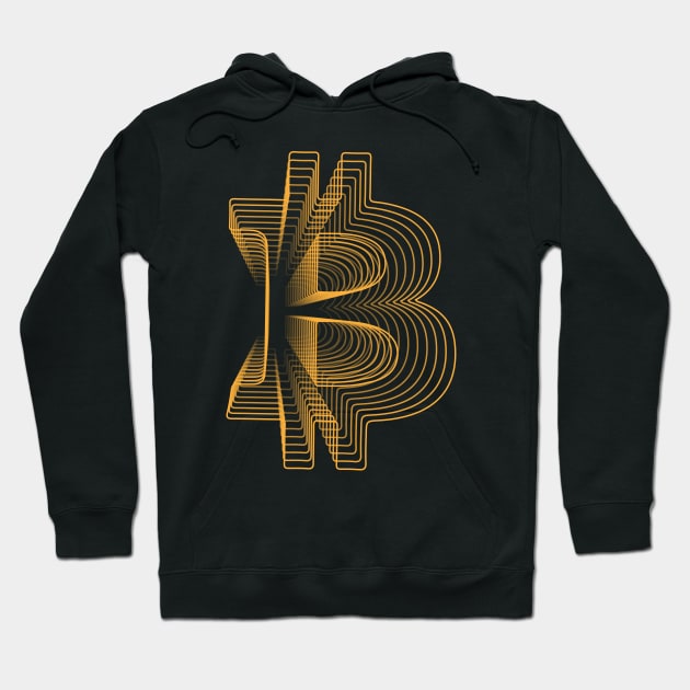 Bitcoin crypto gold modern typography art gift Hoodie by star trek fanart and more